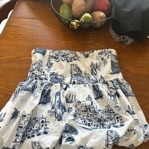 Abercrombie & Fitch Blue and White Printed Dress